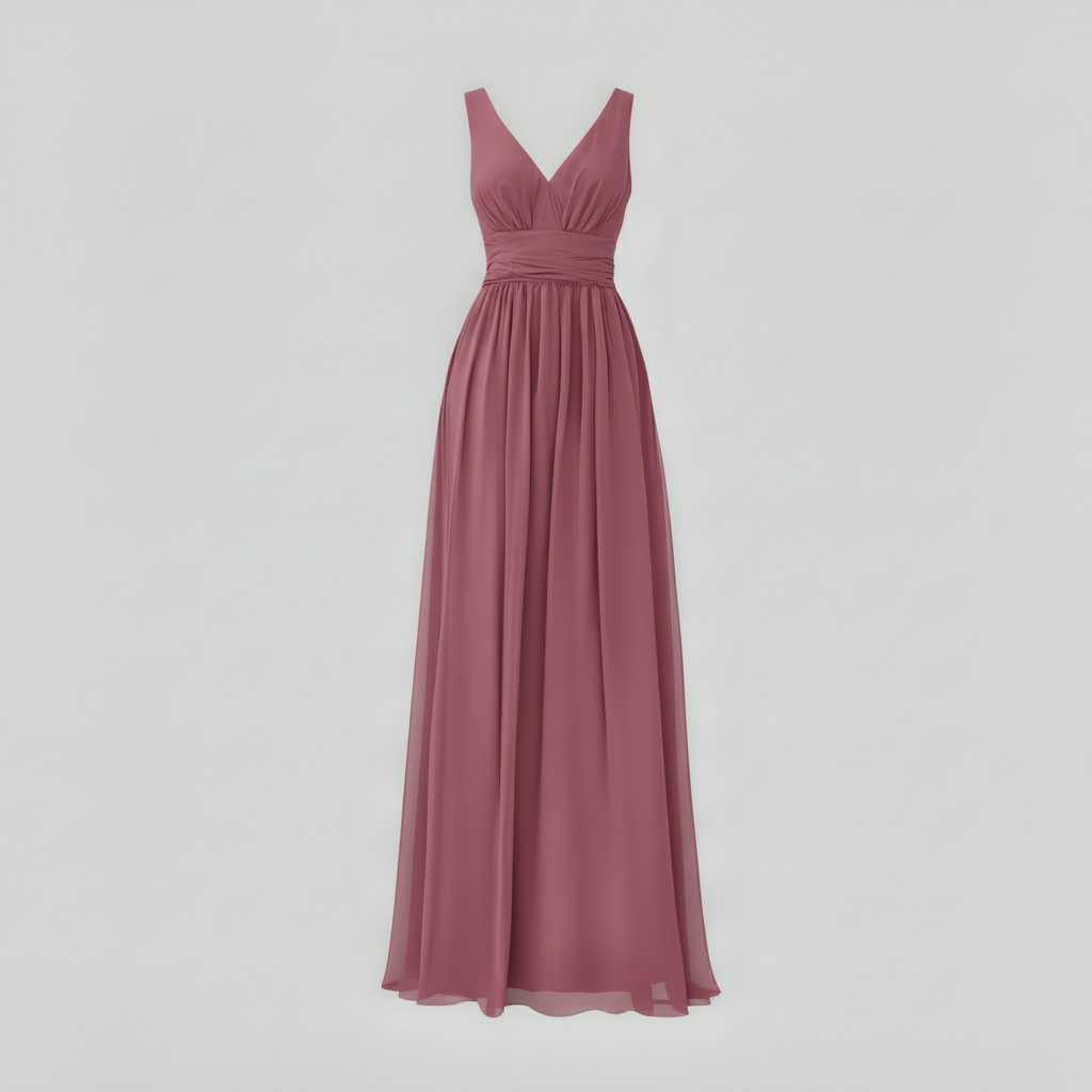 Vestido Maxi Sin Mangas Cuello en V | Moda Femenina