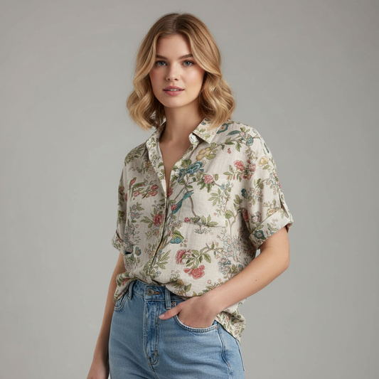 Blusa Floral Vintage | Blusa Mujer Casual