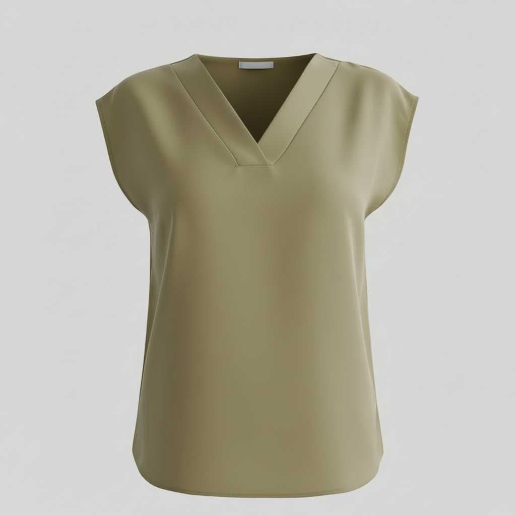 Blusa Verano Mujer Cuello en V | Blusa Blanca Elegante