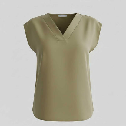 Blusa Verano Mujer Cuello en V | Blusa Blanca Elegante