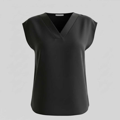 Blusa Verano Mujer Cuello en V | Blusa Blanca Elegante