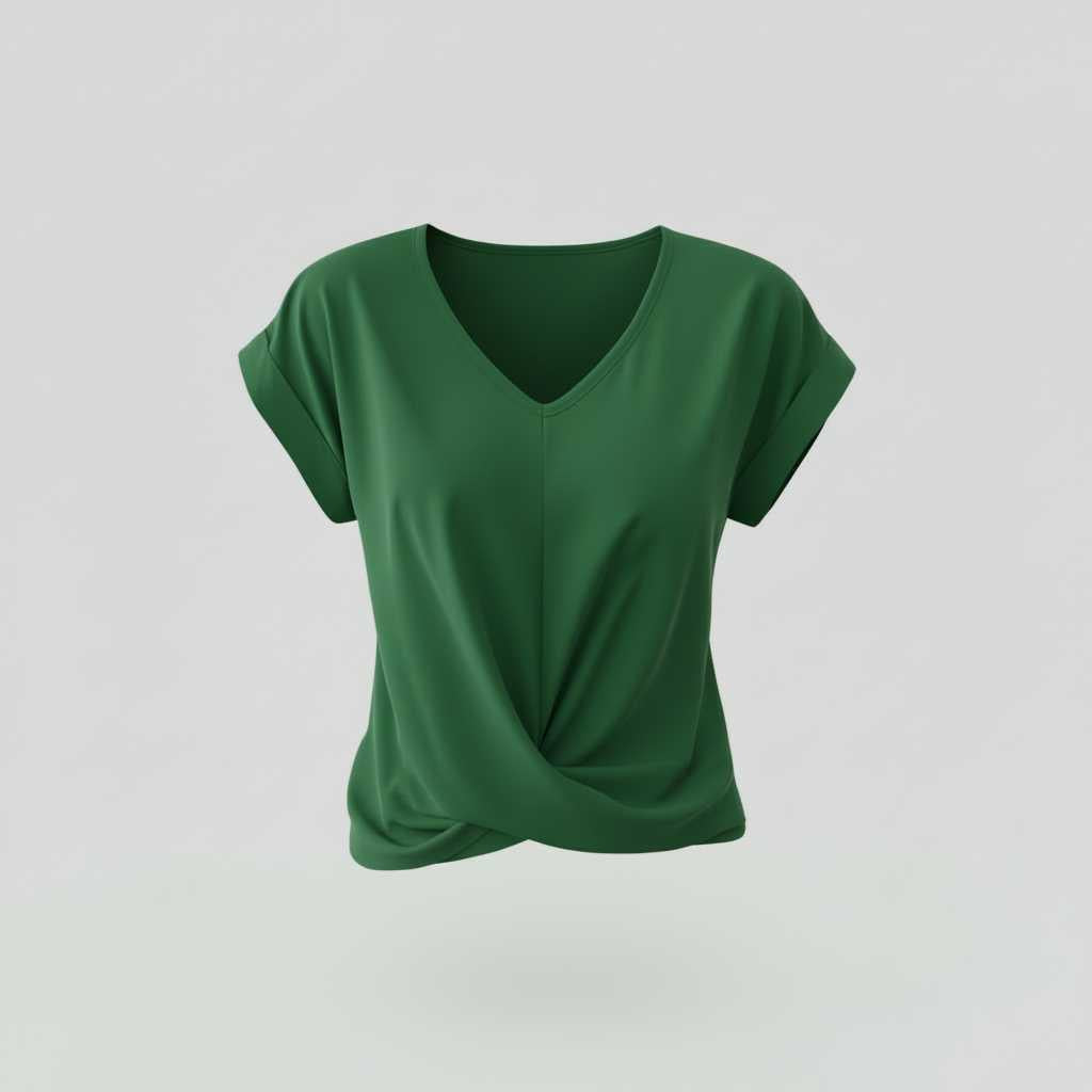 Camiseta Mujer Escote en V | Top Casual de Verano