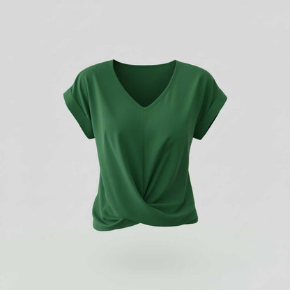 Camiseta Mujer Escote en V | Top Casual de Verano
