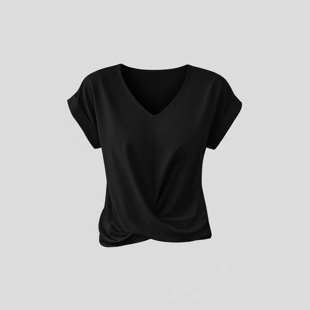 Camiseta Mujer Escote en V | Top Casual de Verano