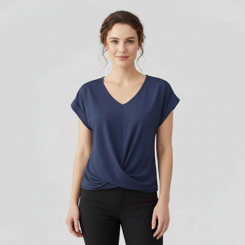 Camiseta Mujer Escote en V | Top Casual de Verano