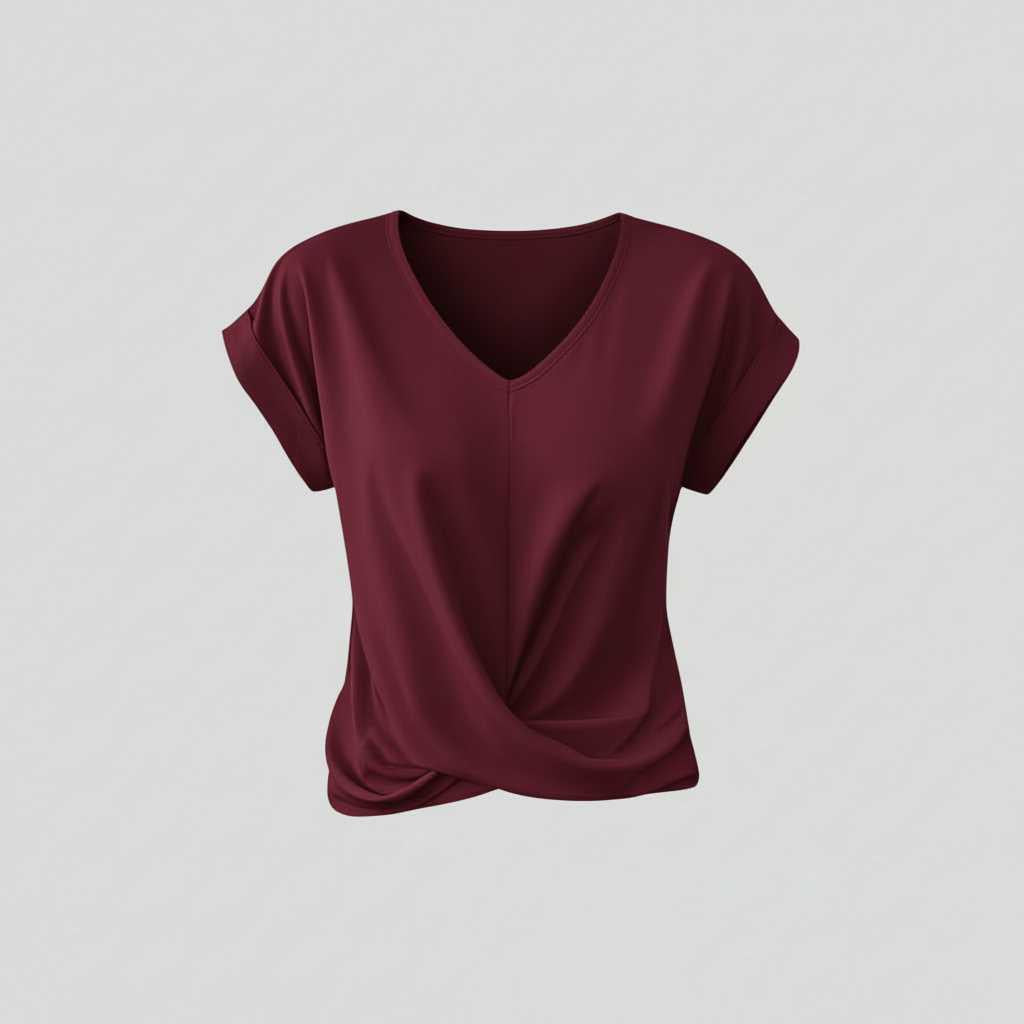 Camiseta Mujer Escote en V | Top Casual de Verano