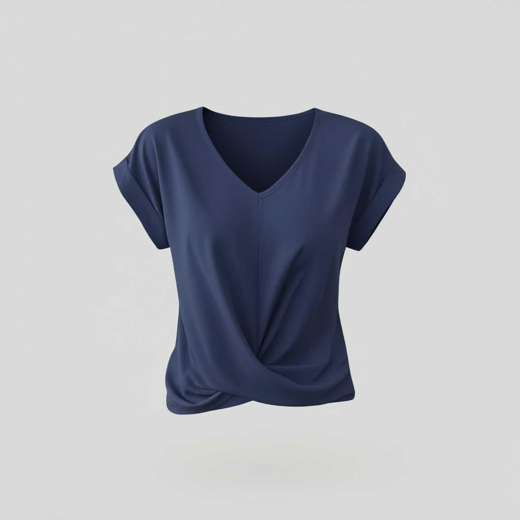 Camiseta Mujer Escote en V | Top Casual de Verano
