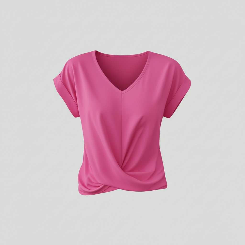 Camiseta Mujer Escote en V | Top Casual de Verano