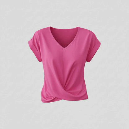 Camiseta Mujer Escote en V | Top Casual de Verano