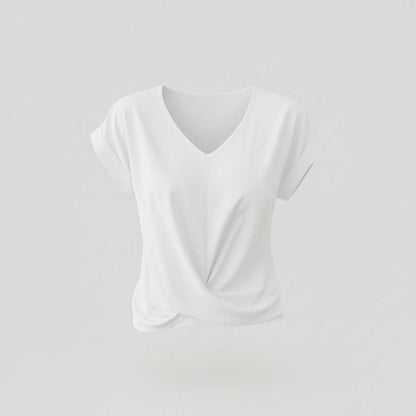 Camiseta Mujer Escote en V | Top Casual de Verano