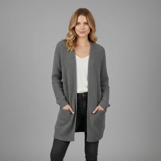 Cárdigan Largo Mujer | Chaqueta de Punto Elegante y Cómoda