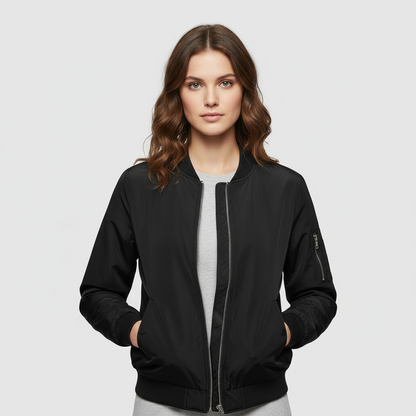 Cazadora Bomber Corta Mujer | Chaqueta Casual Deportiva