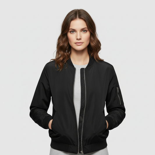 Cazadora Bomber Corta Mujer | Chaqueta Casual Deportiva