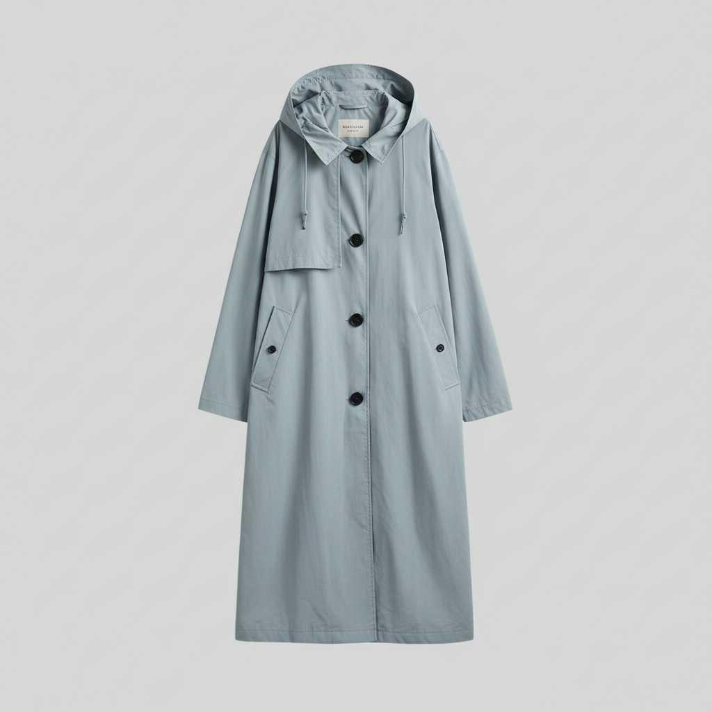 Gabardina Negra Mujer | Trench Larga Elegante para Invierno