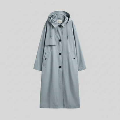 Gabardina Negra Mujer | Trench Larga Elegante para Invierno