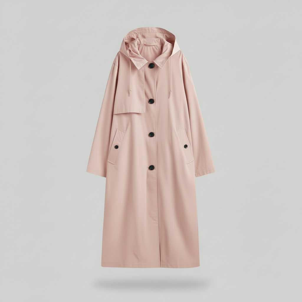 Gabardina Negra Mujer | Trench Larga Elegante para Invierno