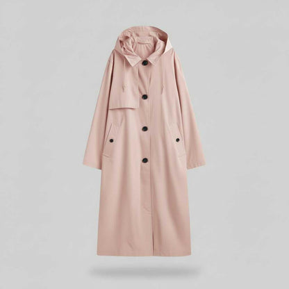Gabardina Negra Mujer | Trench Larga Elegante para Invierno