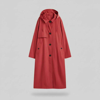 Gabardina Negra Mujer | Trench Larga Elegante para Invierno