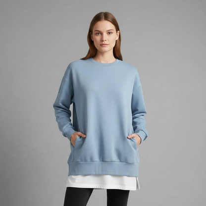 Sudadera Negra Extragrande para Mujer | Moda Casual