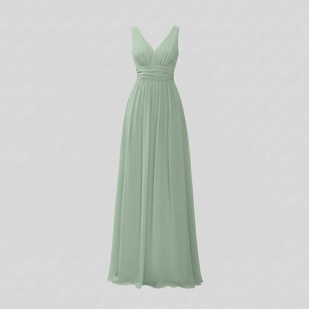 Vestido Maxi Sin Mangas Cuello en V | Moda Femenina