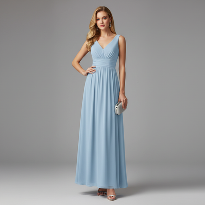Vestido Maxi Sin Mangas Cuello en V | Moda Femenina