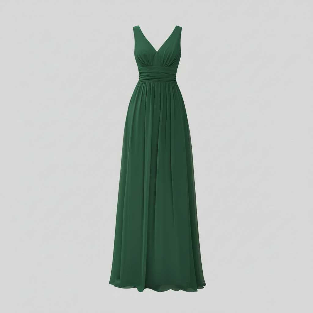 Vestido Maxi Sin Mangas Cuello en V | Moda Femenina