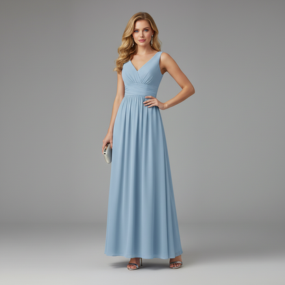 Vestido Maxi Sin Mangas Cuello en V | Moda Femenina
