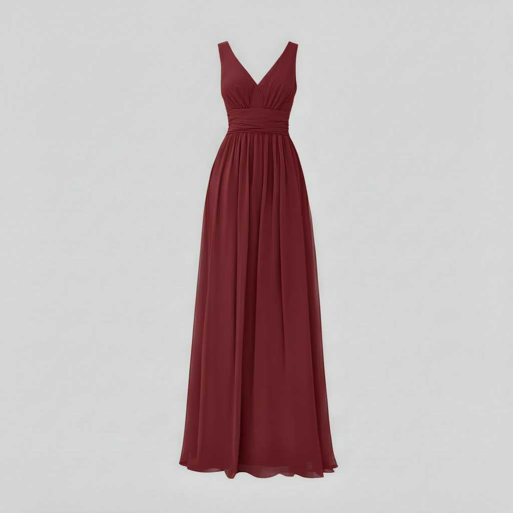 Vestido Maxi Sin Mangas Cuello en V | Moda Femenina