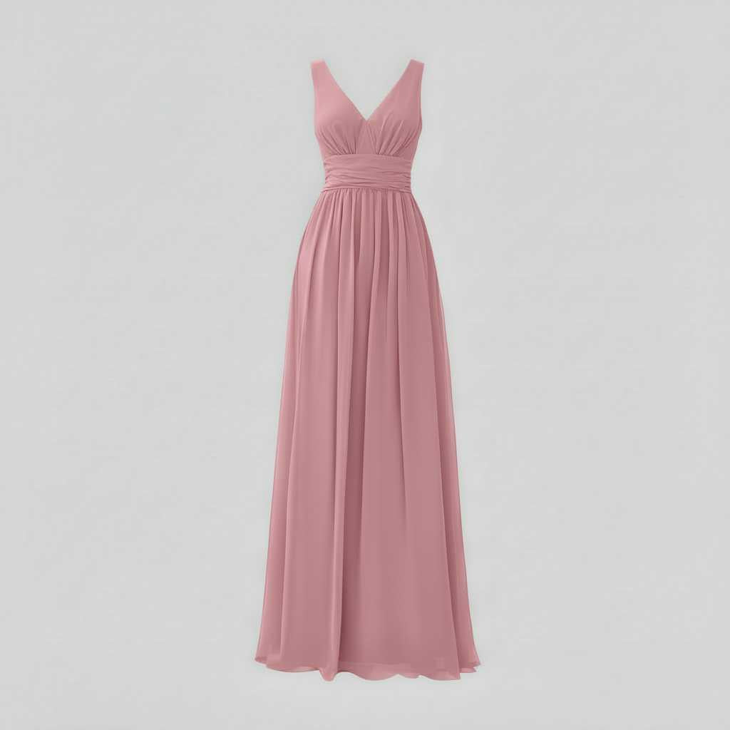 Vestido Maxi Sin Mangas Cuello en V | Moda Femenina