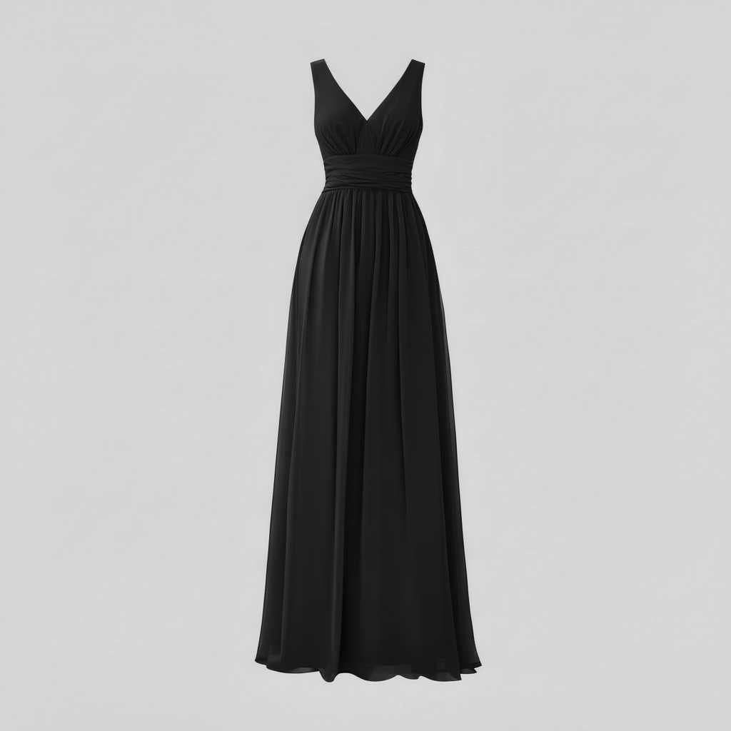 Vestido Maxi Sin Mangas Cuello en V | Moda Femenina
