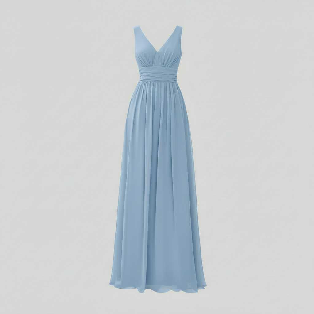 Vestido Maxi Sin Mangas Cuello en V | Moda Femenina