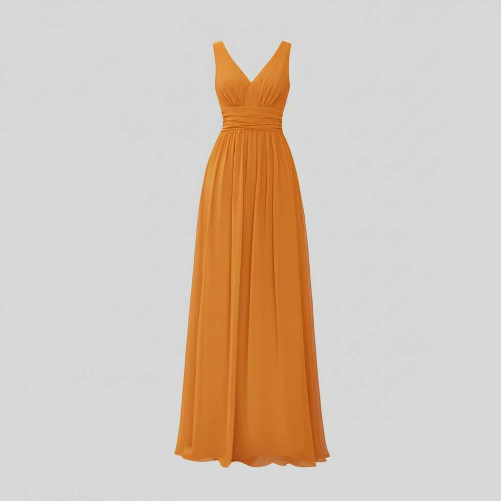 Vestido Maxi Sin Mangas Cuello en V | Moda Femenina