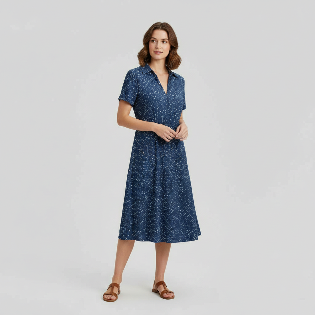 Vestido Midi Camisero Mujer | Estilo Clásico y Moderno
